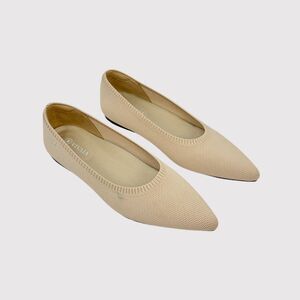 VIVAIA Aria Women Ballet Flats Beige Pointed Slip On Lightweight Comfort 39 US 8